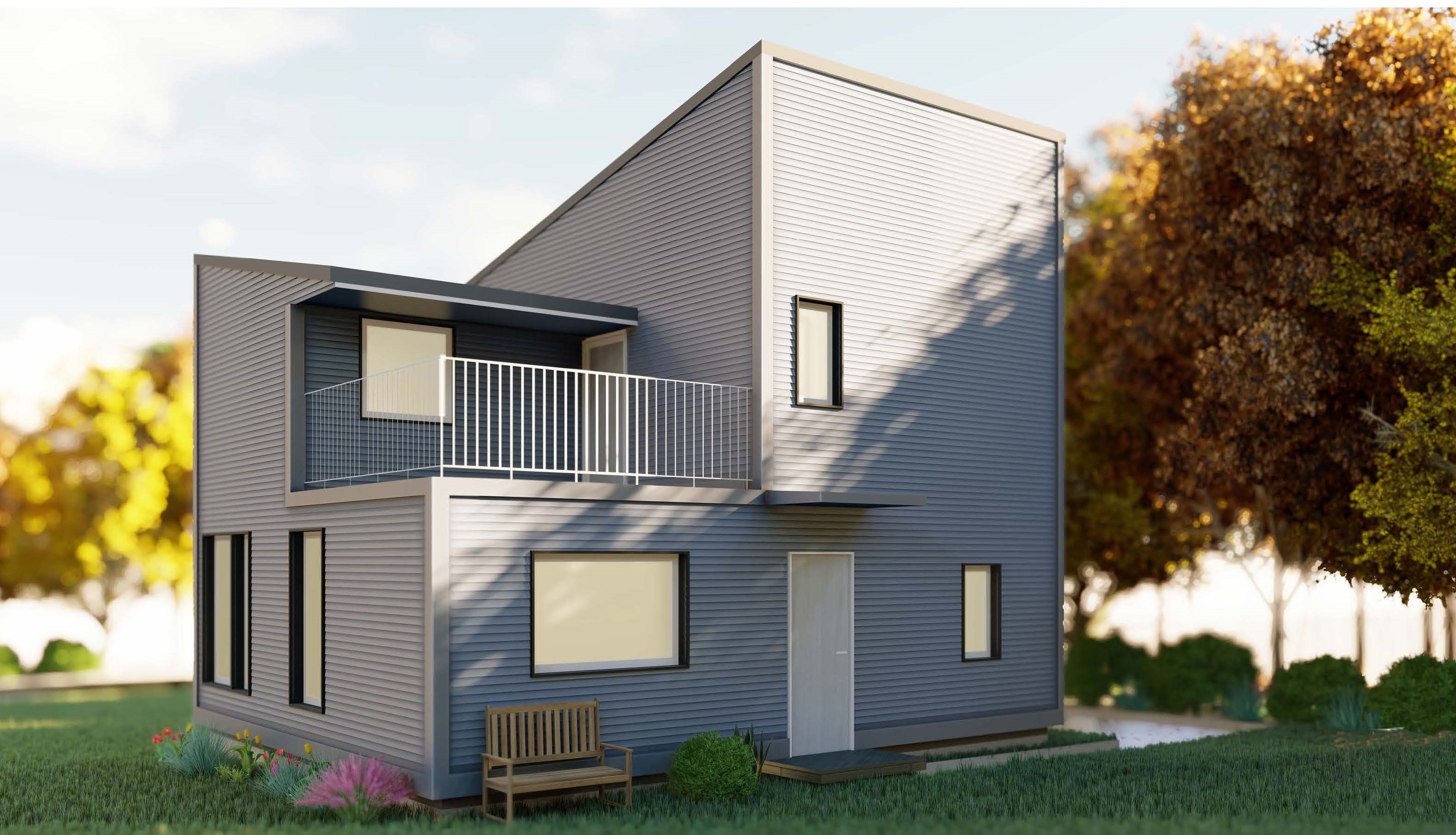 Una urbanización de Rhode Island combina viviendas asequibles con un diseño neto cero