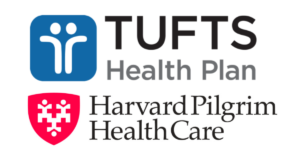 Logos of Tufts Health Plan and Harvard Pilgrim HealthCare