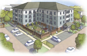 Architect's rendering of Aldersbridge at East Point in East Providence.