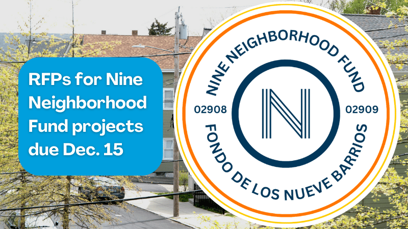 RFP para projectos do Nine Neighborhood Fund até 15 de dezembro de 2023.